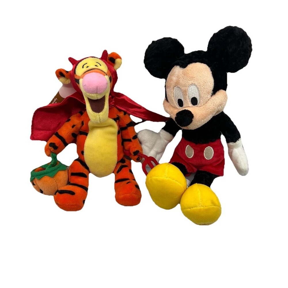 Mickey Mouse Vintage Y2K Halloween Devil Tigger Disney Theme Park Store Plushies